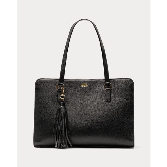 Frances Valentine Handbags - Frances Valentine Sami Tote Tumbled Leather ~ Black